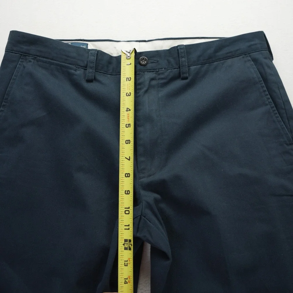 Polo Ralph Lauren Preston Pant Mens 35x32 Navy Blue Cotton Chino Straight Leg